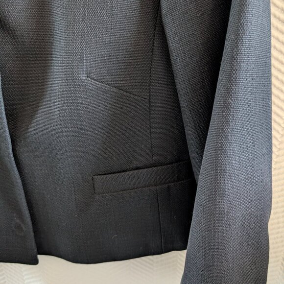 Banana Republic Cotton Wool Blend Cropped Blazer Snap Buttons Size 6 Classic - Picture 9 of 14